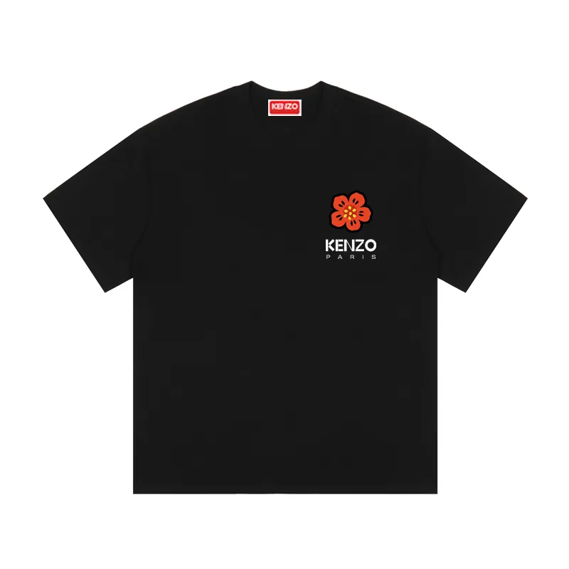 Kenzo Dahua LOGO University Jungle Team 'BOKE FLOWER' T-SHIRT Color: Black Apricot Size: M L XL XXL Three Standards Style Number: K 49